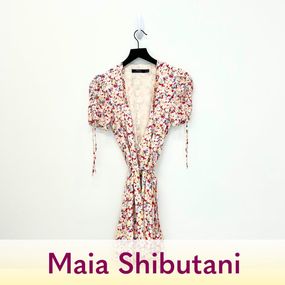 Polo Ralph Lauren Floral Crepe Wrap Dress